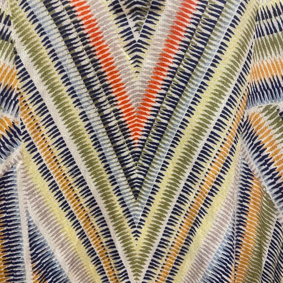 Nic + Zoe Hand Painted Chevron Pattern Soft Rayon Tunic Top - Picture 8 of 9